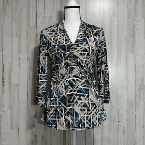 ALFANI Geometric Blouse